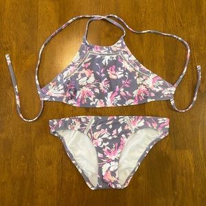 Target Grey Floral Halter Bikini